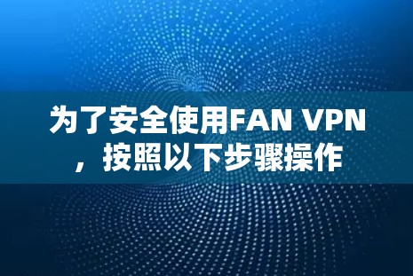 为了安全使用FAN VPN，按照以下步骤操作