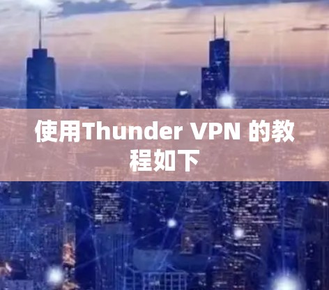 使用Thunder VPN 的教程如下