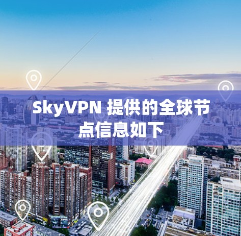 SkyVPN 提供的全球节点信息如下