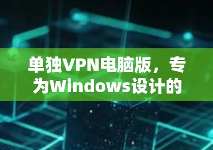 单独VPN电脑版,专为Windows设计的高效网络安全工具