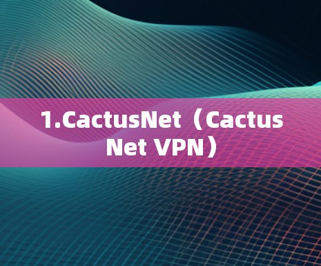 1.CactusNet（CactusNet VPN）