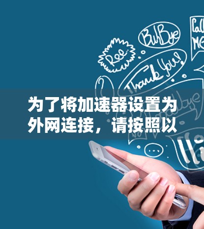 为了将加速器设置为外网连接，请按照以下步骤操作