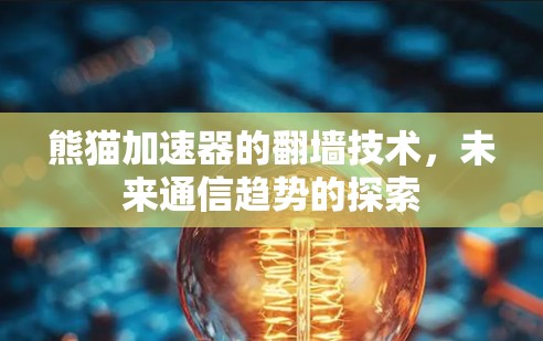 熊猫加速器的翻墙技术，未来通信趋势的探索