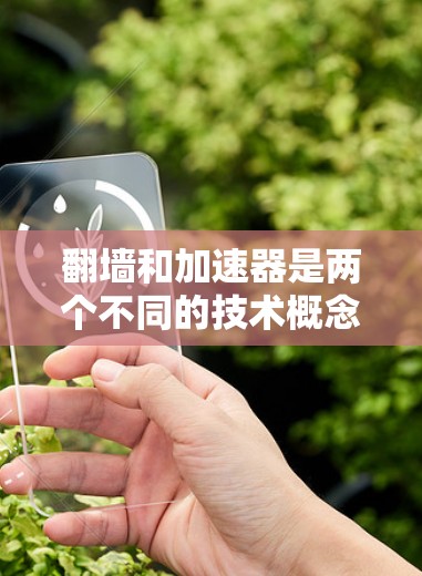 翻墙和加速器是两个不同的技术概念，主要用于网络和Web开发领域，但它们的用途和工作原理有所不同。以下是对它们的区分