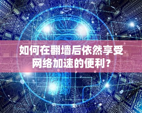如何在翻墙后依然享受网络加速的便利?