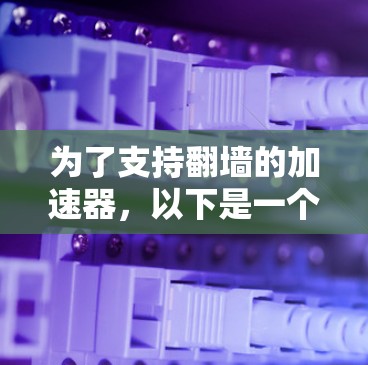 为了支持翻墙的加速器，以下是一个有条理的解决方案