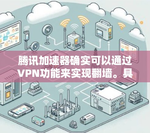 腾讯加速器确实可以通过VPN功能来实现翻墙。具体来说，用户可以在使用腾讯加速器时，通过设置VPN配置，将IP地址转换为VPN地址，然后在加速器中进行翻墙访问。以下是详细的步骤