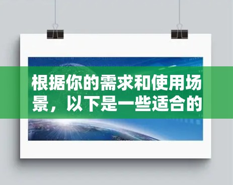 根据你的需求和使用场景,以下是一些适合的不同加速器的选择建议