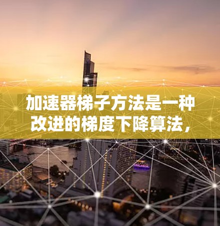 加速器梯子方法是一种改进的梯度下降算法，旨在通过将梯度分解为两部分来加快收敛速度。以下是关于该方法的详细解释