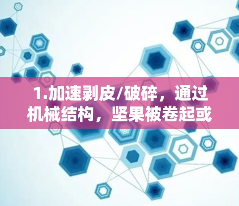 1.加速剥皮/破碎，通过机械结构，坚果被卷起或压紧，加速剥皮或破碎