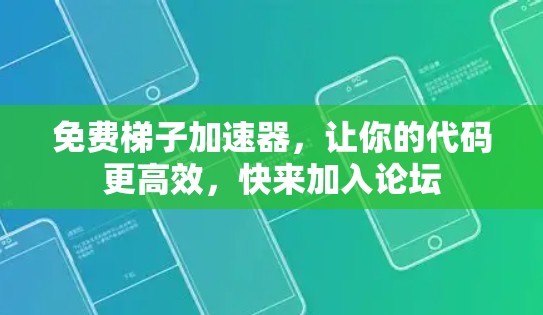 免费梯子加速器,让你的代码更高效,快来加入论坛