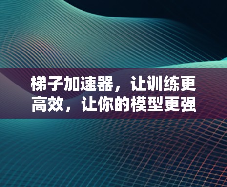 梯子加速器，让训练更高效，让你的模型更强大