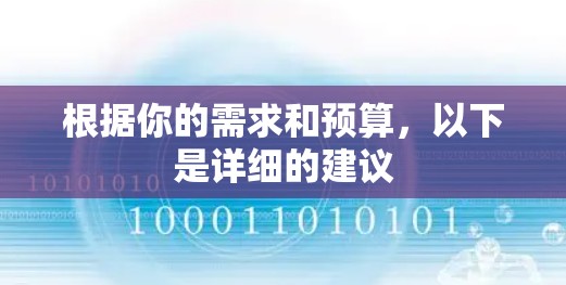 根据你的需求和预算，以下是详细的建议