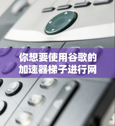 你想要使用谷歌的加速器梯子进行网络加速，这是一个有趣且可能有效的方法。以下是详细的步骤指南