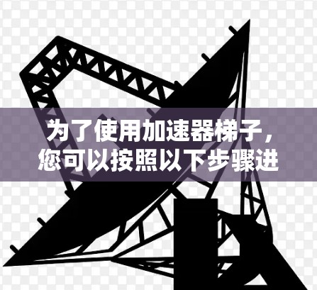 为了使用加速器梯子，您可以按照以下步骤进行