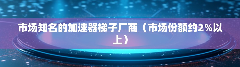 市场知名的加速器梯子厂商(市场份额约2%以上) 市场知名的加速器梯子厂商(市场份额约2%以上)