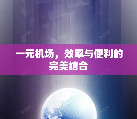 一元机场，效率与便利的完美结合