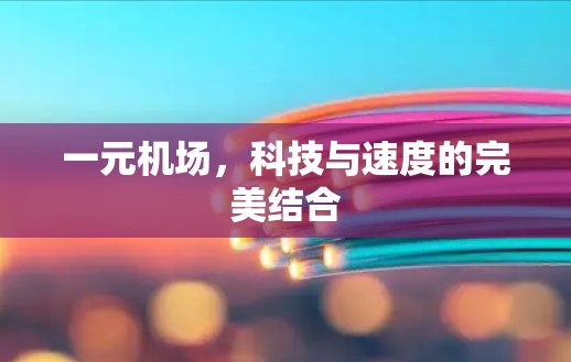 一元机场，科技与速度的完美结合