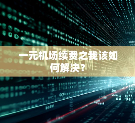 一元机场续费之我该如何解决?