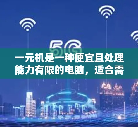 一元机是一种便宜且处理能力有限的电脑，适合需要简单数据处理和任务的用户。以下是关于一元机的详细分析和使用指南