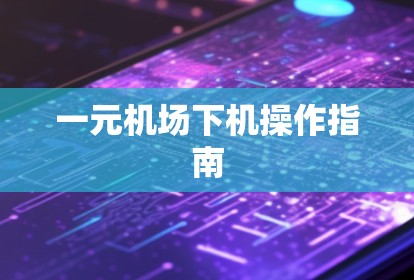 一元机场下机操作指南