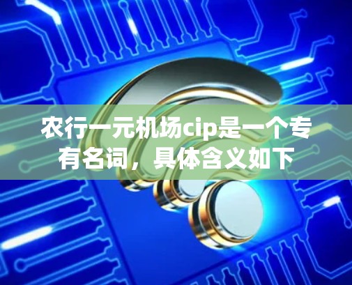 农行一元机场cip是一个专有名词,具体含义如下