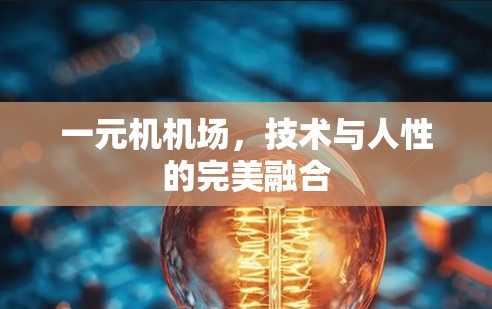 一元机机场，技术与人性的完美融合