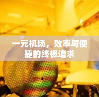 一元机场，效率与便捷的终极追求