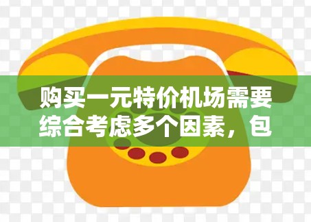 购买一元特价机场需要综合考虑多个因素，包括市场情况、经济条件、设施情况、运营成本和使用情况。以下是一步步的建议