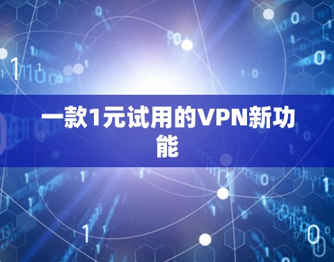 一款1元试用的VPN新功能