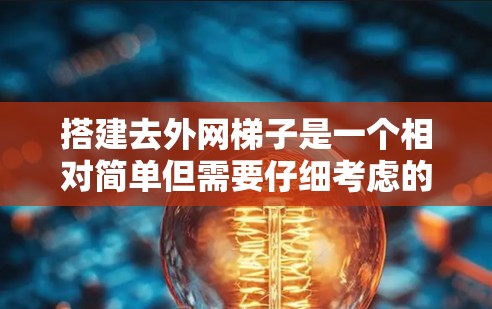 搭建去外网梯子是一个相对简单但需要仔细考虑的步骤。以下是一个清晰的指南，帮助你顺利完成这个过程