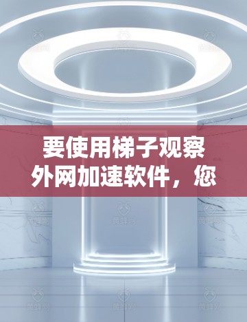 要使用梯子观察外网加速软件，您可以按照以下步骤操作