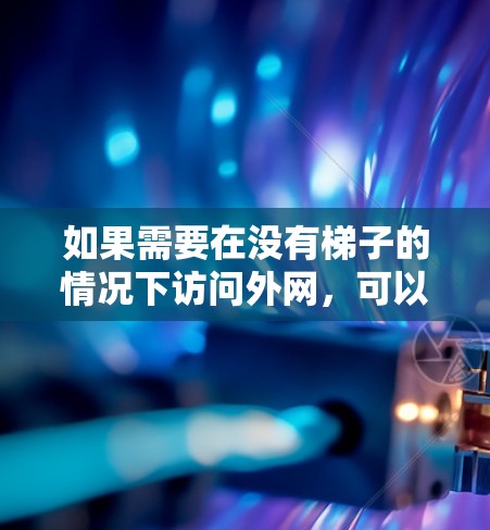 如果需要在没有梯子的情况下访问外网,可以使用以下方法