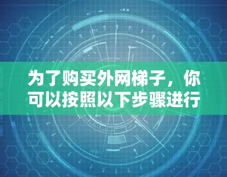 为了购买外网梯子，你可以按照以下步骤进行