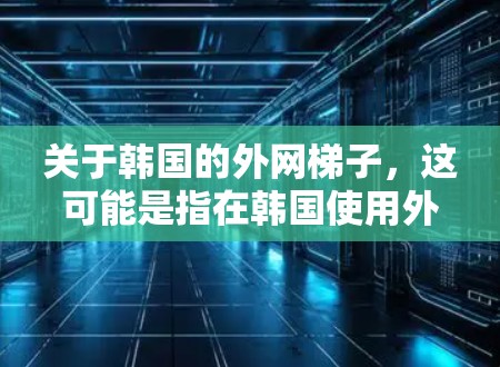 关于韩国的外网梯子，这可能是指在韩国使用外网设备以连接到互联网的梯子或设备。韩国有多个城市，每个城市都有自己的互联网服务，因此可能需要根据具体的城市选择合适的设备