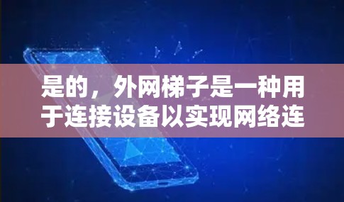 是的,外网梯子是一种用于连接设备以实现网络连接的工具。具体来说,外网梯子通常用于连接路由器、交换机、服务器等设备,以方便用户实现网络连接。以下是一些关于外网梯子的实用信息