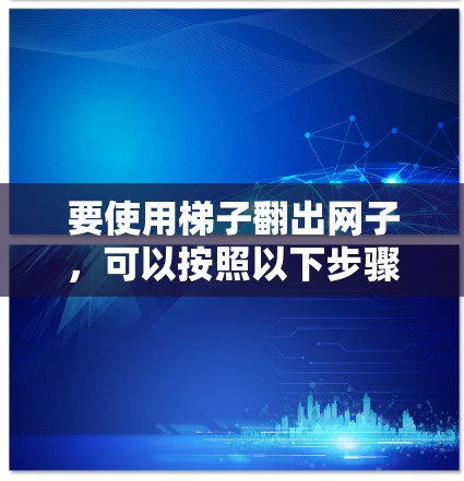 要使用梯子翻出网子，可以按照以下步骤进行
