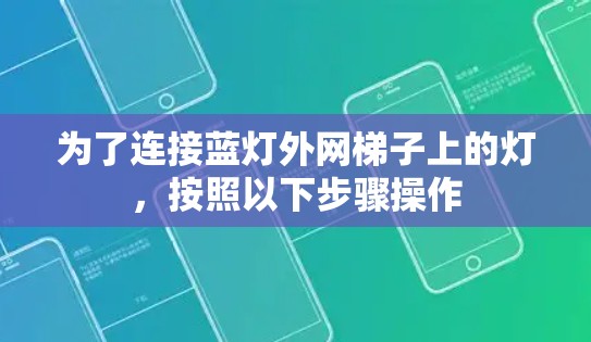 为了连接蓝灯外网梯子上的灯，按照以下步骤操作