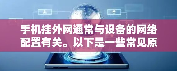 手机挂外网通常与设备的网络配置有关。以下是一些常见原因和解决方法 手机挂外网通常与设备的网络配置有关。以下是一些常见原因和解决方法