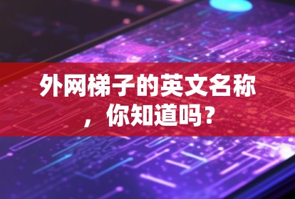 外网梯子的英文名称，你知道吗？