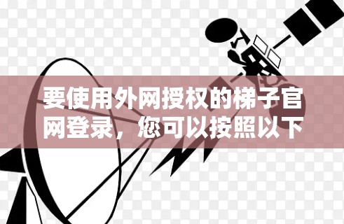 要使用外网授权的梯子官网登录，您可以按照以下步骤操作