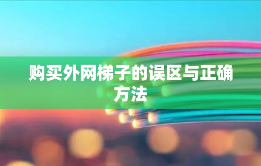 购买外网梯子的误区与正确方法