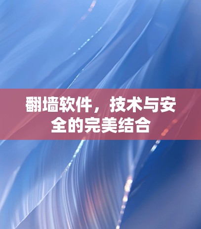 翻墙软件,技术与安全的完美结合