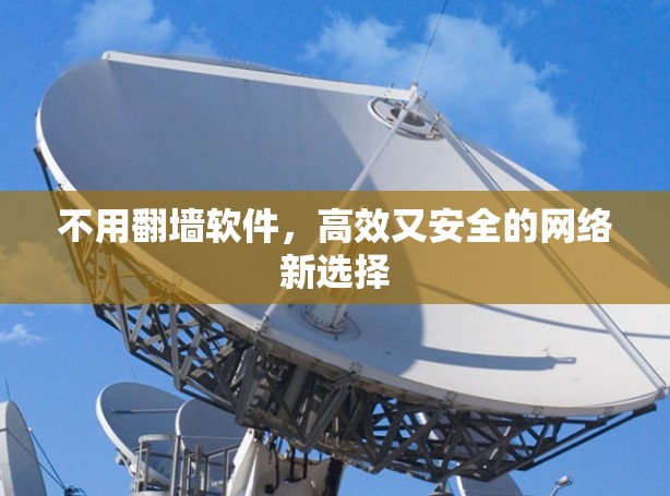 不用翻墙软件，高效又安全的网络新选择