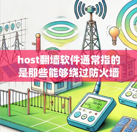 host翻墙软件通常指的是那些能够绕过防火墙、将从服务器端发送的数据或资源传输到用户端的工具。这些软件通常用于访问受限的网站、资源或数据，以满足用户的需求。以下是一些常见的host翻墙软件及其功能