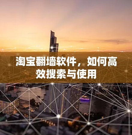 淘宝翻墙软件，如何高效搜索与使用