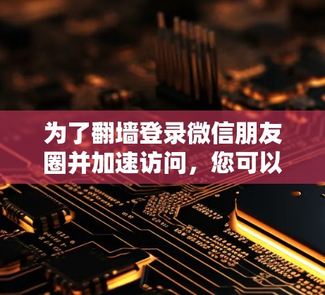 为了翻墙登录微信朋友圈并加速访问,您可以按照以下步骤操作
