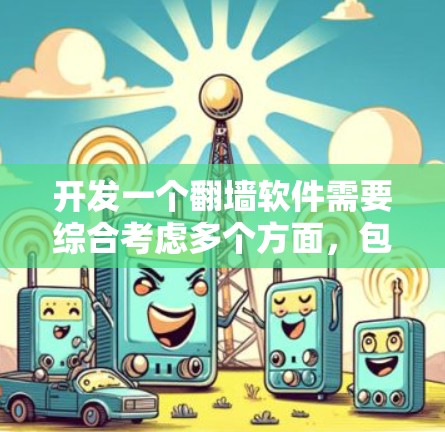 开发一个翻墙软件需要综合考虑多个方面,包括安全、隐私、性能和用户体验,同时遵守相关法律和协议。以下是对这一过程的详细总结 开发一个翻墙软件需要综合考虑多个方面,包括安全、隐私、性能和用户体验,同时遵守相关法律和协议。以下是对这一过程的详细总结