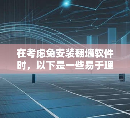 在考虑免安装翻墙软件时,以下是一些易于理解和使用的选项,以及它们的使用方法和优缺点