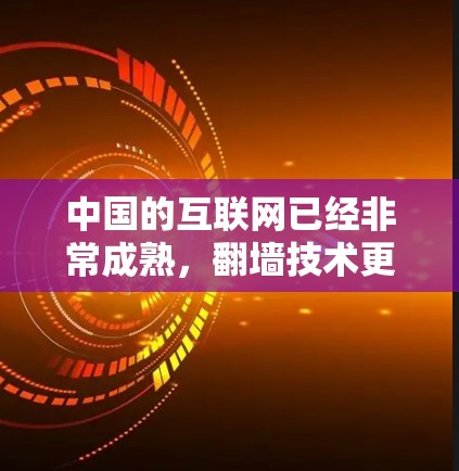 中国的互联网已经非常成熟，翻墙技术更多用于保护用户隐私，而不是用于聊天软件本身。以下是对翻墙技术在中国的可能情况的总结